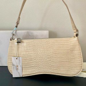 NWT JW PEI Eva Baguette Shoulder Bag - Ivory Croc